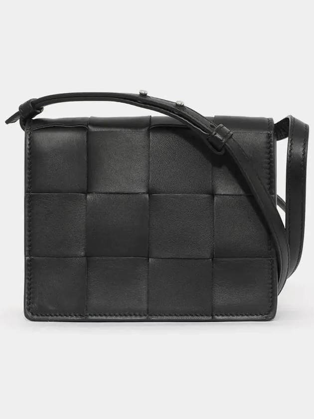 Women's Intrecciato Cross Bag Black - BOTTEGA VENETA - BALAAN 4