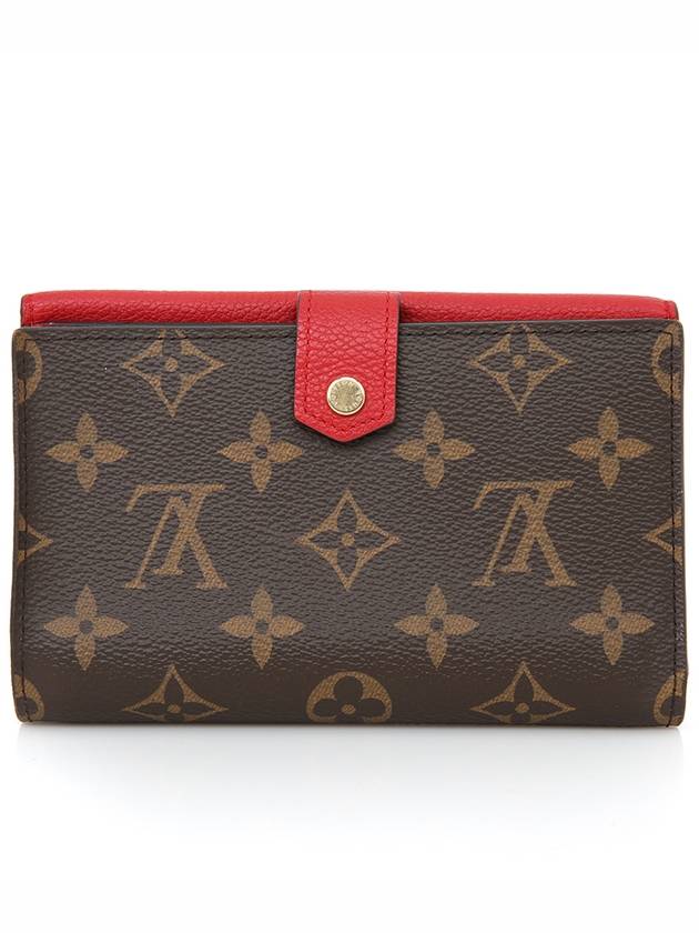 Monogram Palace Wallet 3 fold Red Medium - LOUIS VUITTON - BALAAN 3