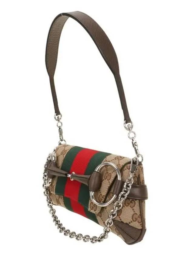 Horsebit Chain Small Shoulder Bag Beige - GUCCI - BALAAN 3