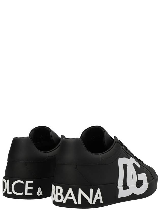 Saint Tropez Calfskin Sneakers Black - DOLCE&GABBANA - BALAAN 5