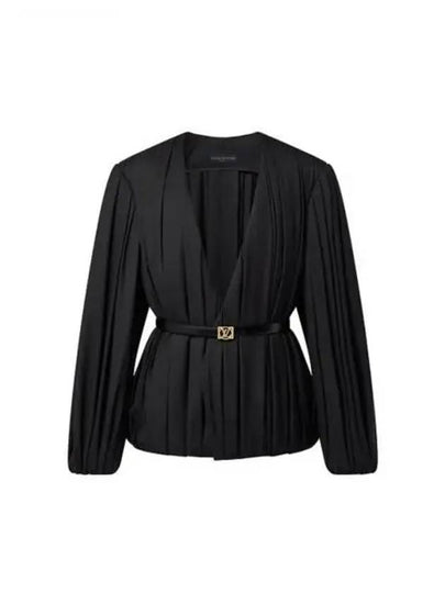 Draped Wool Toile Jacket Black - LOUIS VUITTON - BALAAN 2