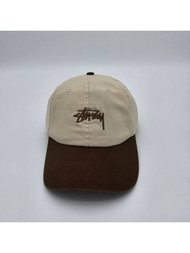 Stock Low Pro Ball Cap Natural Chocolate - STUSSY - BALAAN 3