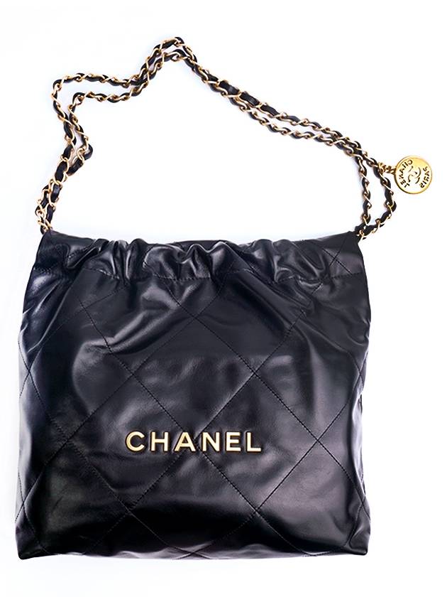 22 Shiny Calfskin Small Shoulder Bag Black - CHANEL - BALAAN 3