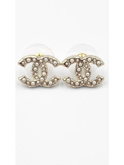 Women's CC Logo Pearl Pearl Earrings Gold - CHANEL - BALAAN 2