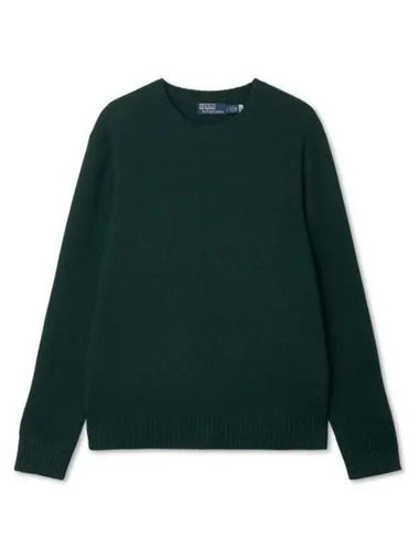 30 points paid suede patch wool cashmere sweater green - POLO RALPH LAUREN - BALAAN 1