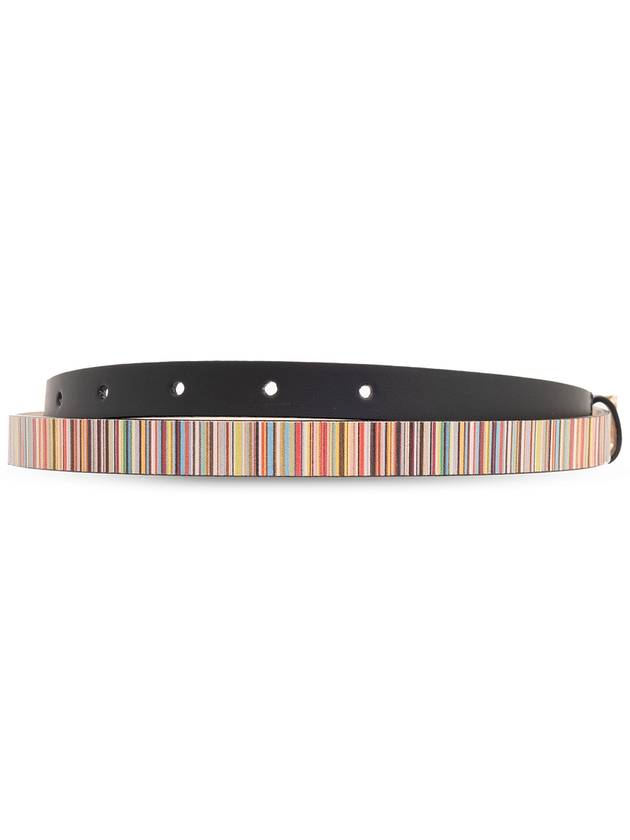 Striped Leather Belt W1A7614LSKSIG - PAUL SMITH - BALAAN 4