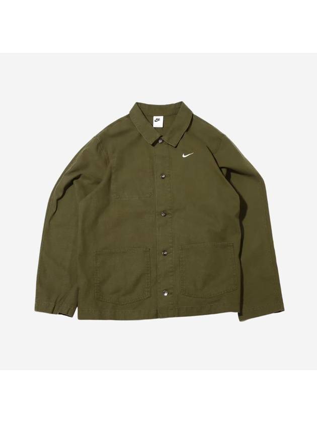 Life Unlined Chore Jacket Rough Green - NIKE - BALAAN 1