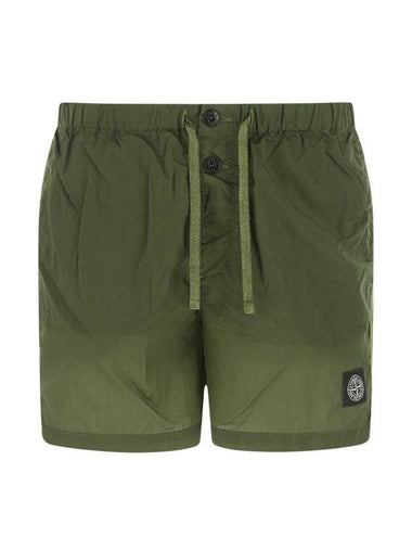 Men's Nylon Metal Swim Shorts Green - STONE ISLAND - BALAAN 1