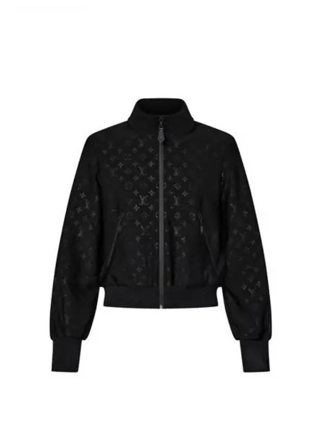 Embossed Monogram Zip-Up Jacket Black - LOUIS VUITTON - BALAAN 2