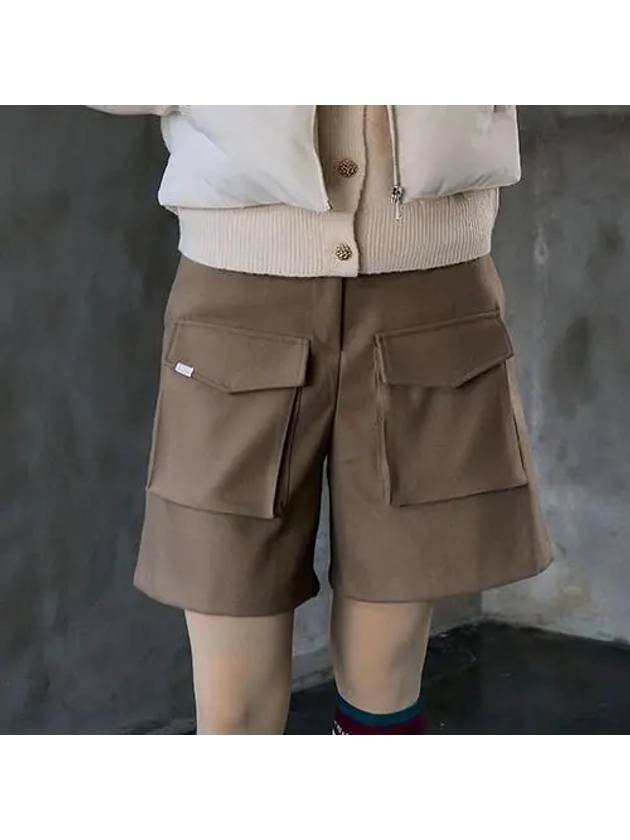 Brushed Pocket Shorts Brown - BENECIA12 - BALAAN 1