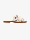 Woody Shearling Flat Mule Slippers Ivory - CHLOE - BALAAN 2