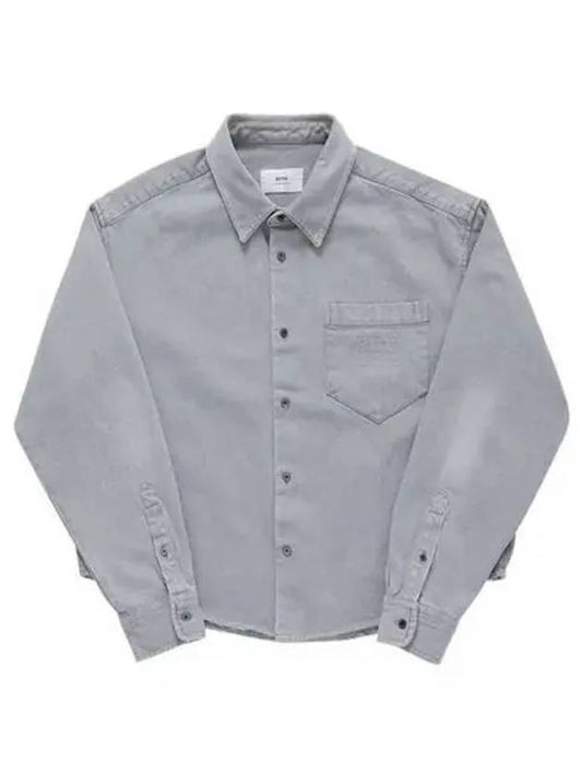 24 Denim Shirt HSH136 DE0028 0555 - AMI - BALAAN 2