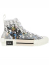 Oblique Canvas High Top Sneakers - DIOR - BALAAN 5