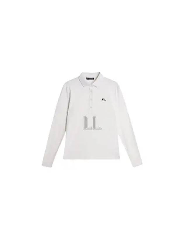 Flor Logo Polo Long Sleeve T-Shirt White - J.LINDEBERG - BALAAN 2