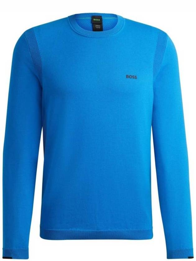 Logo Print Regular Fit Sweatshirt Blue - HUGO BOSS - BALAAN 2