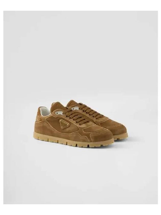 Faded Suede Sneakers Cinnamon - PRADA - BALAAN 2