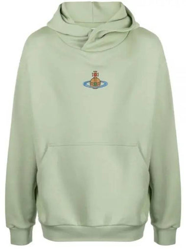 Embroidered ORB Logo Cotton Hoodie Green - VIVIENNE WESTWOOD - BALAAN 1