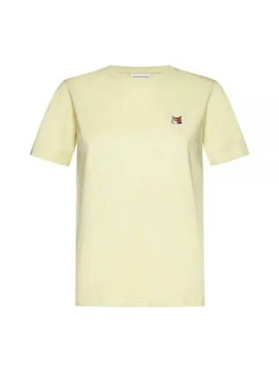 Fox Head Patch Regular Short Sleeve T-Shirt Chalk Yellow - MAISON KITSUNE - BALAAN 2