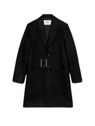 Two Button Wool Single Coat Black - AMI - BALAAN 2