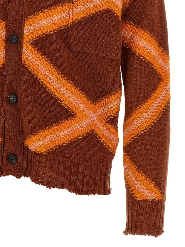 Marni 'Broken Macro Argyle' Cardigan - MARNI - BALAAN 4