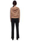 Women's Ananas Wool Cashmere Knit Hoodie Camel - MAX MARA - BALAAN 6