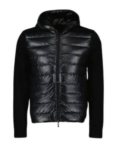 Men's Padded Cotton Cardigan Black - MONCLER - BALAAN 2