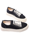 Canvas Low-Top Sneakers Black - AMI - BALAAN 7