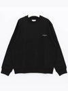 Cotton Square Label Sweatshirt Black - WOOYOUNGMI - BALAAN 4