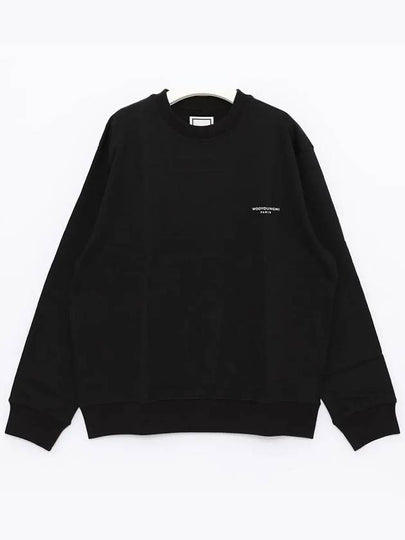 Cotton Square Label Sweatshirt Black - WOOYOUNGMI - BALAAN 2