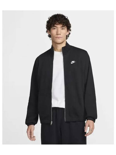 Club Knit Jacket M Black White FQ3427 010 - NIKE - BALAAN 1