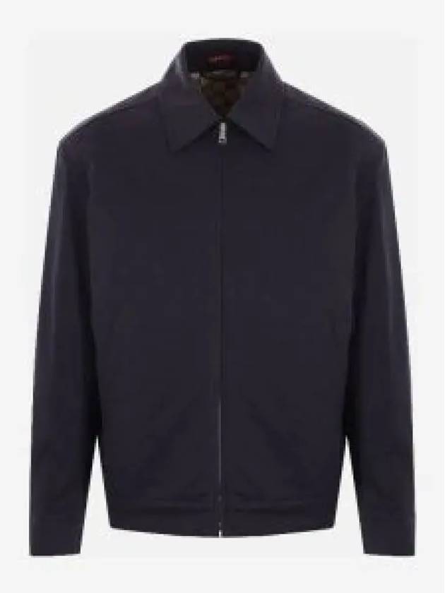 Web Cotton Twill Zip Up Jacket Black - GUCCI - BALAAN 2