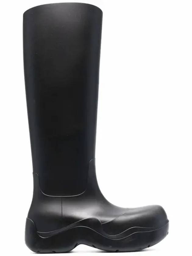 Puddle Rubber High Rain Boots Black - BOTTEGA VENETA - BALAAN 2