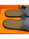 Men's Izmir Sandals Calfskin Absong Blue Gray Twotone - HERMES - BALAAN 4