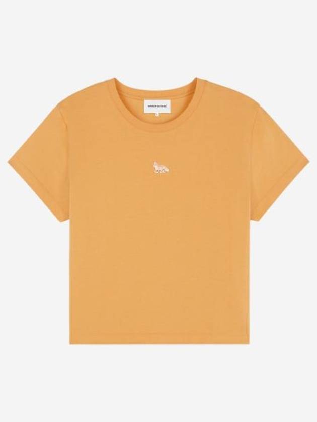 Baby Fox Patch Baby Short Sleeve T-Shirt Orange - MAISON KITSUNE - BALAAN 2