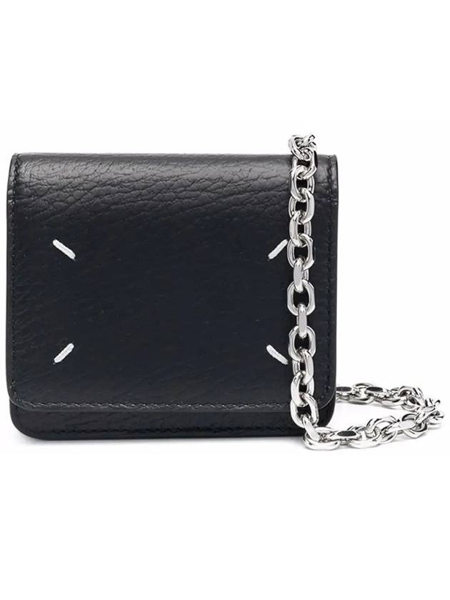 Embroidery Logo Chain Cald Wallet Black - MAISON MARGIELA - BALAAN 2