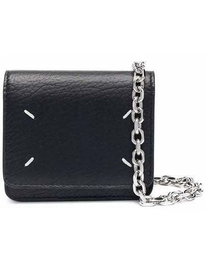 Embroidery Logo Chain Cald Wallet Black - MAISON MARGIELA - BALAAN 2