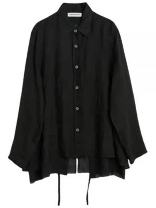 23 BACKLESS LINER SHIRT Black Gauze RA AMI e W2232BLB backless liner shirt - OUR LEGACY - BALAAN 1
