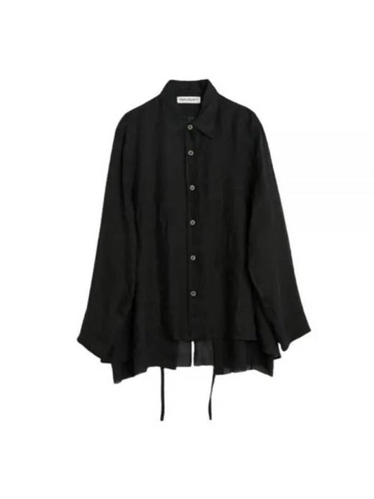 23 BACKLESS LINER SHIRT Black Gauze RA AMI e W2232BLB backless liner shirt - OUR LEGACY - BALAAN 1