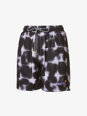 8ENJAMI AOP Mesh Shorts 6 Black - PUMA - BALAAN 1