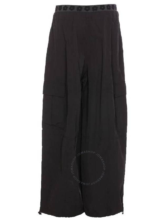 Drawstring Cargo Straight Pants Black - KENZO - BALAAN 3