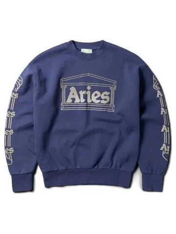 U Reflective column sweatshirt navy - ARIES - BALAAN 1