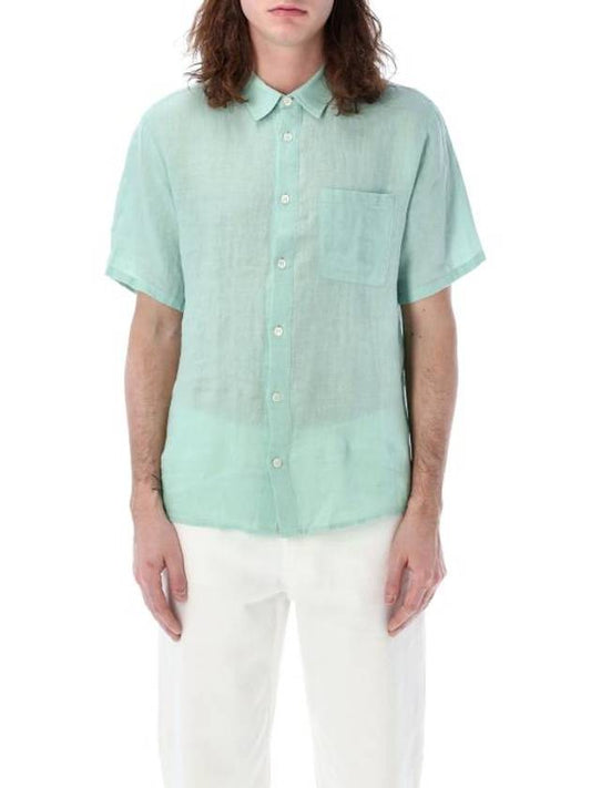 Bellini Linen Short Sleeve Shirt Green - A.P.C. - BALAAN 1