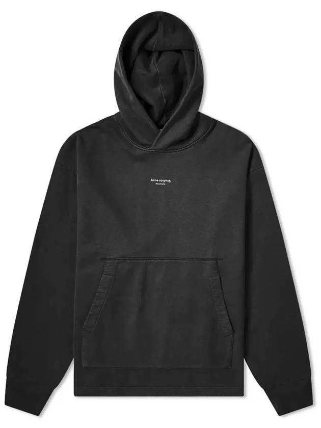 Franklin Stamp Logo Print Hoodie Black - ACNE STUDIOS - BALAAN 2