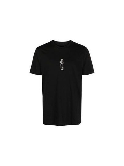 Horizontal Logo Crew Neck Short Sleeve T-Shirt Black - CP COMPANY - BALAAN 2