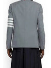 Plain Weave Suiting 4 Bar Classic Sport Jacket Medium Grey - THOM BROWNE - BALAAN 3