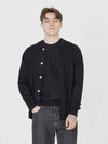 Silket Cable Round neck Cardigan Black - CHANCE'S NOI - BALAAN 2