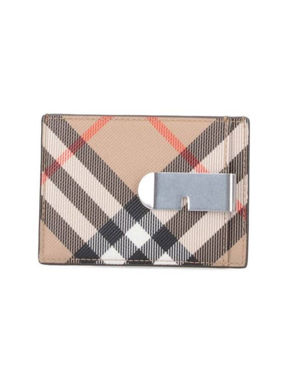 Check Card Wallet Beige - BURBERRY - BALAAN 2