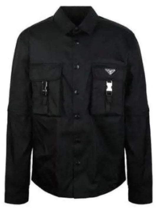 Re-Nylon Shirt Jacket Black - PRADA - BALAAN 2