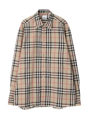 checked cotton shirt - BURBERRY - BALAAN 1