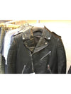 Men's Buffalo Leather Biker Jacket PBPE406T3752 01 - NEIL BARRETT - BALAAN 3